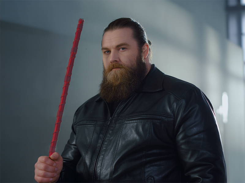 ROHRSTOCK - Extrem Rohrstock ohne Griff, rot, Komfortwicklung, Ø ca. 20mm