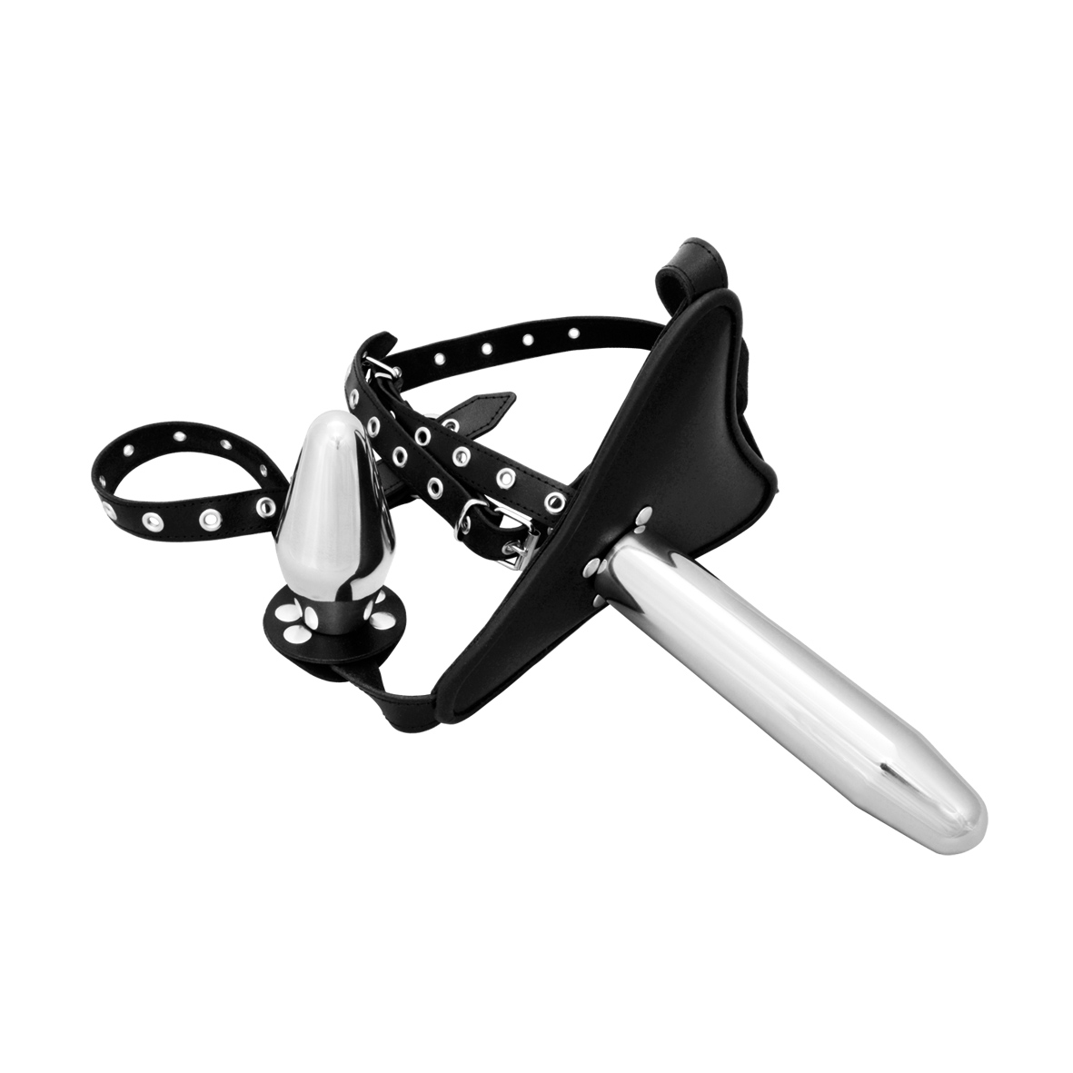Strap On Aluminium mit extra Dildo