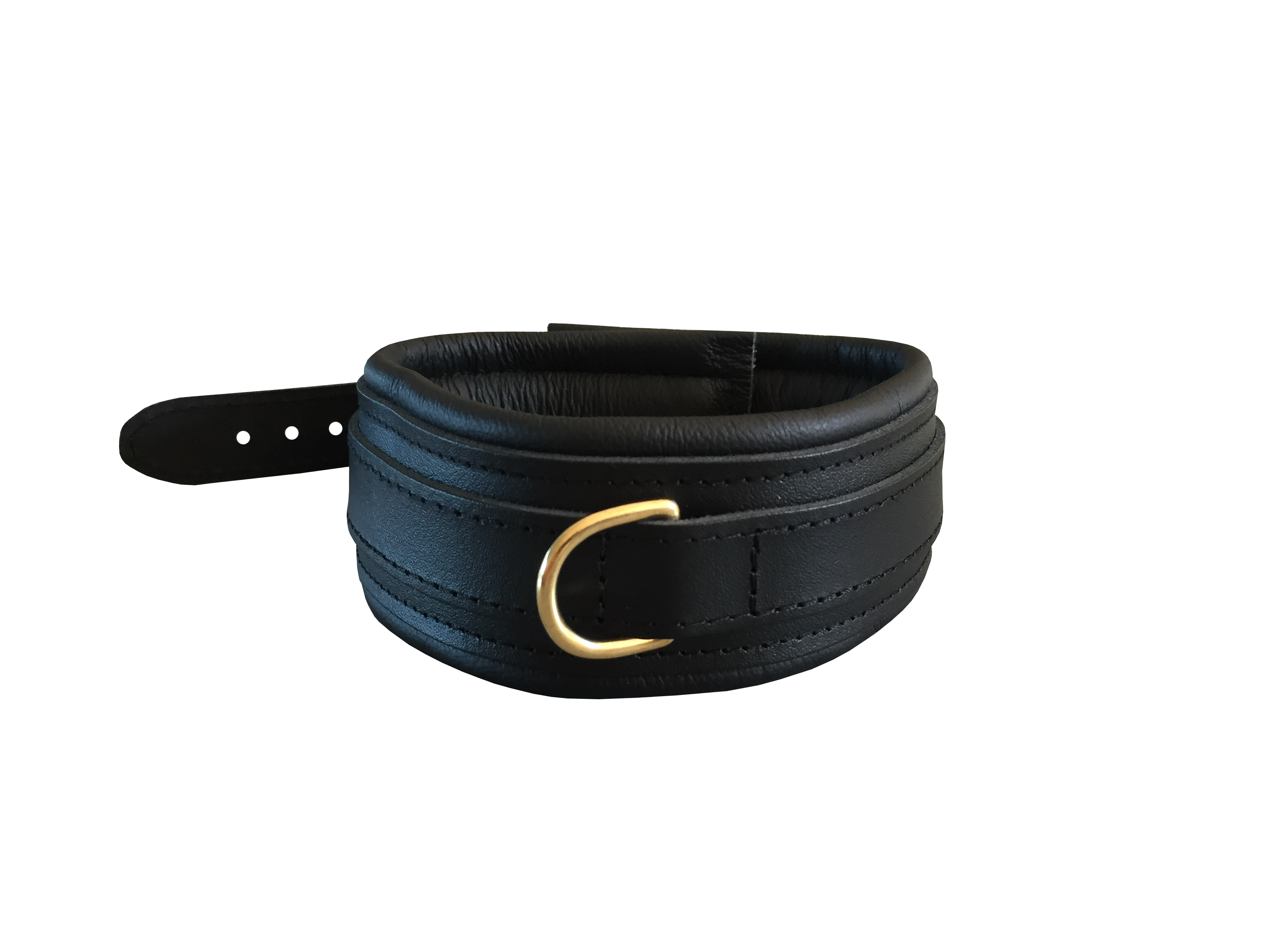 Leder Halsfessel Schwarz